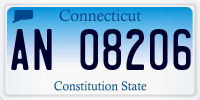 CT license plate AN08206