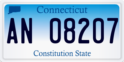 CT license plate AN08207