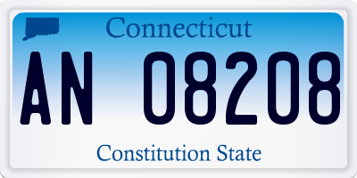 CT license plate AN08208