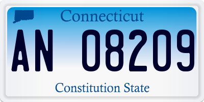 CT license plate AN08209