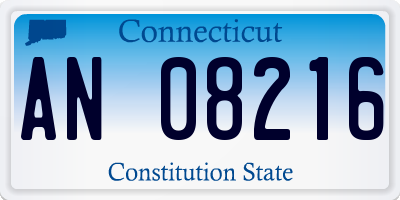 CT license plate AN08216