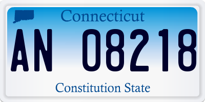 CT license plate AN08218