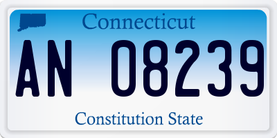 CT license plate AN08239