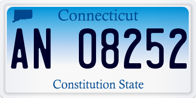 CT license plate AN08252