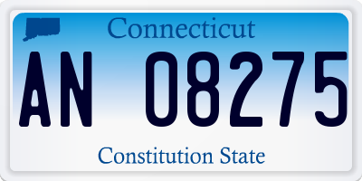 CT license plate AN08275