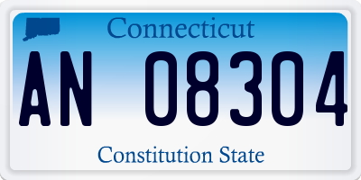 CT license plate AN08304