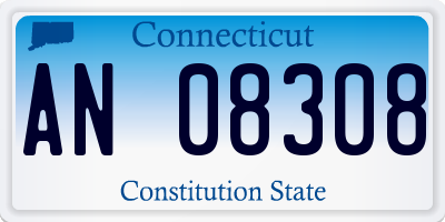 CT license plate AN08308