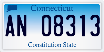 CT license plate AN08313
