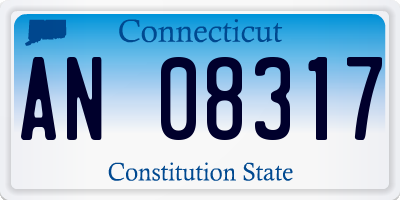 CT license plate AN08317