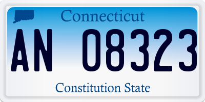 CT license plate AN08323