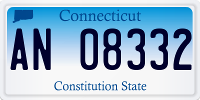 CT license plate AN08332