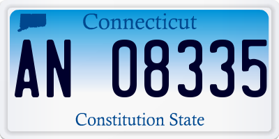CT license plate AN08335
