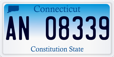 CT license plate AN08339
