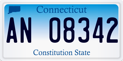 CT license plate AN08342