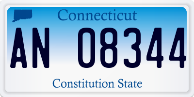 CT license plate AN08344