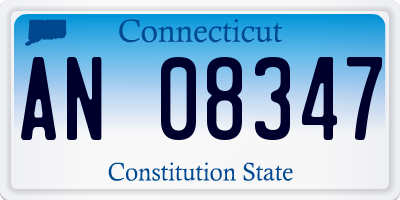 CT license plate AN08347