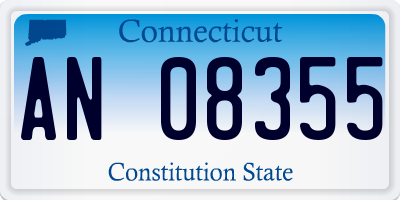 CT license plate AN08355