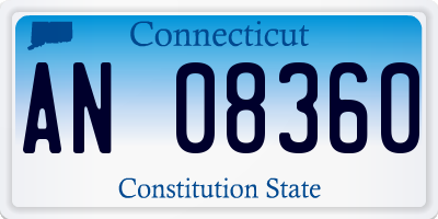 CT license plate AN08360