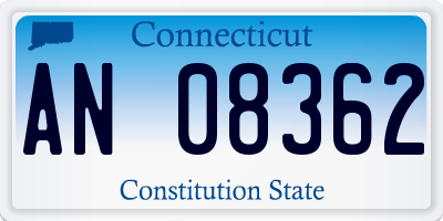 CT license plate AN08362