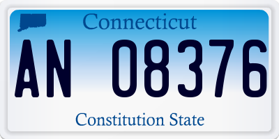 CT license plate AN08376