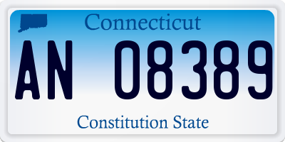 CT license plate AN08389