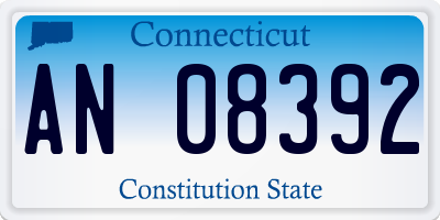 CT license plate AN08392