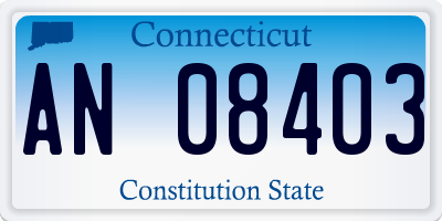 CT license plate AN08403
