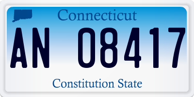 CT license plate AN08417