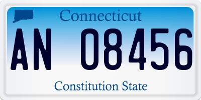 CT license plate AN08456