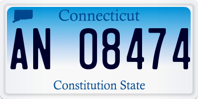 CT license plate AN08474