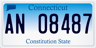 CT license plate AN08487