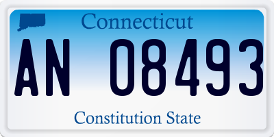 CT license plate AN08493