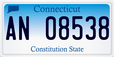CT license plate AN08538