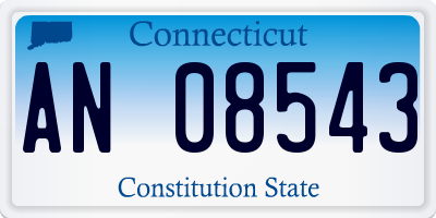 CT license plate AN08543