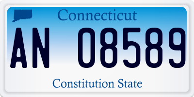 CT license plate AN08589