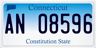 CT license plate AN08596