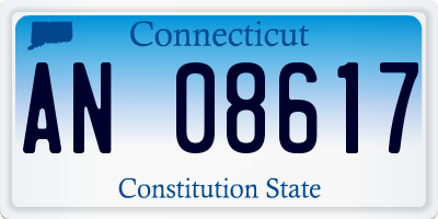 CT license plate AN08617