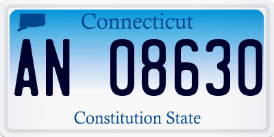 CT license plate AN08630