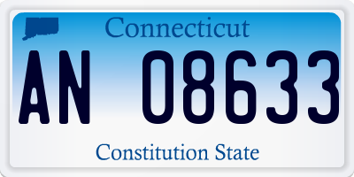 CT license plate AN08633