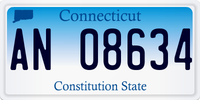 CT license plate AN08634