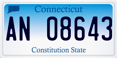 CT license plate AN08643