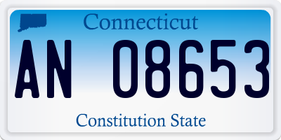 CT license plate AN08653