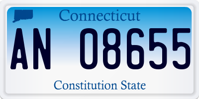 CT license plate AN08655