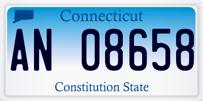 CT license plate AN08658