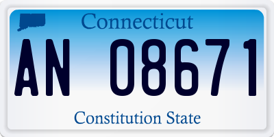 CT license plate AN08671