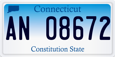 CT license plate AN08672