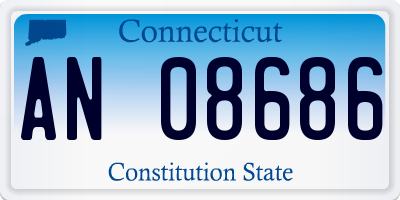 CT license plate AN08686