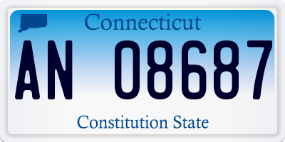 CT license plate AN08687