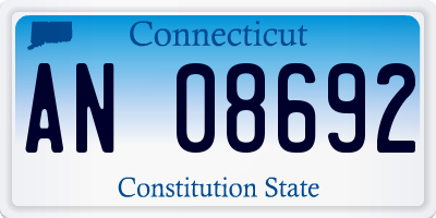 CT license plate AN08692