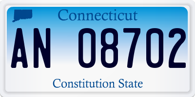 CT license plate AN08702